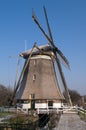 Dutch windmill in the winter Royalty Free Stock Photo