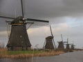 Dutch windmills in Kinderdijk 1 Royalty Free Stock Photo