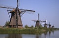 Dutch windmills in Kinderdijk 8 Royalty Free Stock Photo