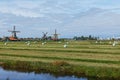 Dutch windmills in Netherlands closeup footage