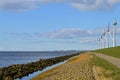 Dutch eco windmills, Noordoostpolder, Netherlands Royalty Free Stock Photo