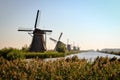 Dutch windmills Royalty Free Stock Photo