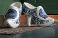 Dutch wooden high heel clogs