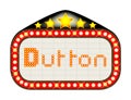 Dutton Name Movie Theatre Marquee Royalty Free Stock Photo