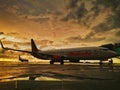 On Duty Boeing 737 800 sunset