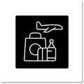 Duty free shop glyph icon