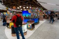 Duty free shopping area in the lobby of Larnaca airport, Cyprus.  September 2023. Royalty Free Stock Photo