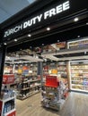 Duty Free shops at Flughafen Zurich in Zurich, Switzerland Royalty Free Stock Photo