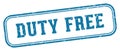duty free stamp. duty free rectangular stamp on white background Royalty Free Stock Photo