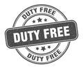 duty free stamp. duty free round grunge sign. Royalty Free Stock Photo