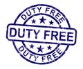 Duty Free Stamp Shows No Tax Shopping