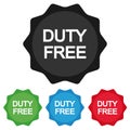 Duty Free Star Emblem - Colourful Vector Icons For Apps And Websites