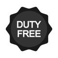 Duty Free Star Emblem - Vector Icon