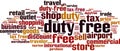 Duty free word cloud Royalty Free Stock Photo