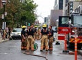 On duty Service de securite incendie de Montreal Royalty Free Stock Photo