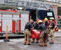 On duty Service de securite incendie de Montreal Royalty Free Stock Photo