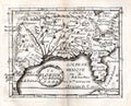 1663 Duval Map of the Southern United States