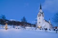 Duved church christmas tree Royalty Free Stock Photo