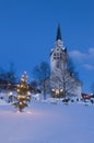 Duved church christmas tree Royalty Free Stock Photo