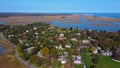 Duxbury Bay with Bluefish River aerial view, Plymouth, Massachusetts, USA