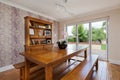 Modern dining room table and bench seats