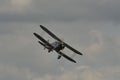 Biplane fighter plane of Royal Air Force on 1930s,1940s and World War 2 Royalty Free Stock Photo