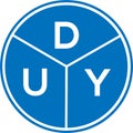 DUY letter logo design on white background. DUY creative circle letter logo concept. DUY letter design.DUY letter logo design on Royalty Free Stock Photo