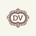 DV Letter Monogram Logo luxury Minimalist design