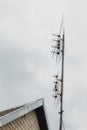 DVB-T digital television antena near house in Lithuania Royalty Free Stock Photo