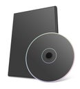 DVD box blank template black for presentation layouts and design. 3D rendering Royalty Free Stock Photo