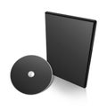 DVD box blank template black for presentation layouts and design. 3D rendering Royalty Free Stock Photo