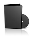 DVD box blank template black for presentation layouts and design. 3D rendering Royalty Free Stock Photo