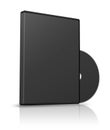 DVD box blank template black for presentation layouts and design. 3D rendering Royalty Free Stock Photo