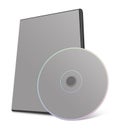 DVD box blank template grey for presentation layouts and design. 3D rendering Royalty Free Stock Photo