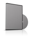 DVD box blank template grey for presentation layouts and design. 3D rendering Royalty Free Stock Photo