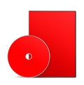 DVD box blank template red for presentation layouts and design. 3D rendering Royalty Free Stock Photo