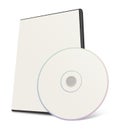 DVD box blank template white for presentation layouts and design. 3D rendering Royalty Free Stock Photo