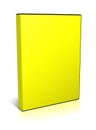 DVD box blank template yellow for presentation layouts and design. 3D rendering Royalty Free Stock Photo