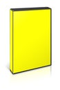 DVD box blank template yellow for presentation layouts and design. 3D rendering Royalty Free Stock Photo