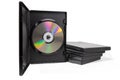 DVD cases on a white background Royalty Free Stock Photo