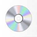 DVD or CD disc. Blue-ray technology vector illustration. Music sound data Royalty Free Stock Photo