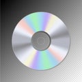 DVD or CD disc. Blue-ray technology vector illustration. Music sound data information