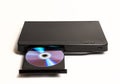 DVD / CD player with open tray isolated Royalty Free Stock Photo