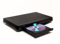 DVD / CD player with open tray isolated Royalty Free Stock Photo