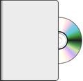 DVD cover with disk Royalty Free Stock Photo