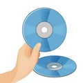 DVD digital video disc or versatile optical discs storage Royalty Free Stock Photo