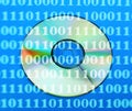 Dvd disc with binary numbers Royalty Free Stock Photo