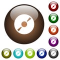 DVD disk color glass buttons Royalty Free Stock Photo