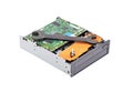 Dvd disk drive and wrench Royalty Free Stock Photo