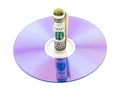Dvd and dollar bill